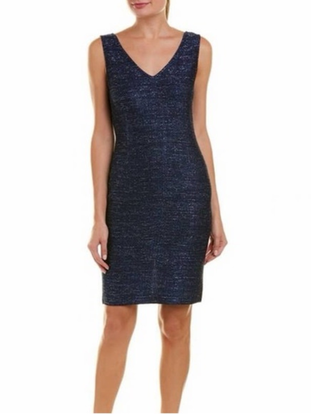 St. John Metallic Knit Dress